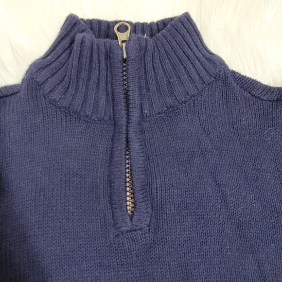 The Childrens Place | Navy Blue Quarter Zip Pullover Knit Sweater Top 4T New - Picture 4 of 9